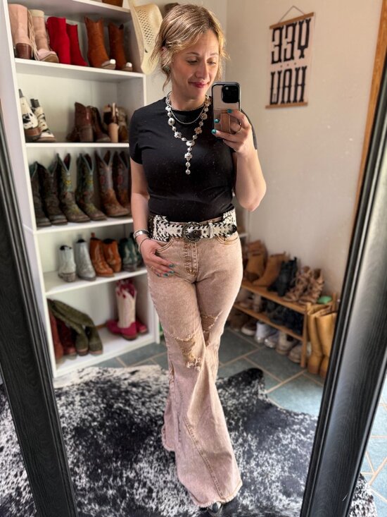 Carmen Cowhide Studded Corset Belt ✙NWT✙